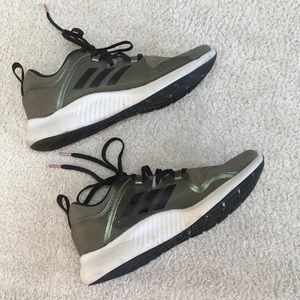 ADIDAS/ “EDGE 3” OLIVE GREEN-MESH RUNNING SHOES